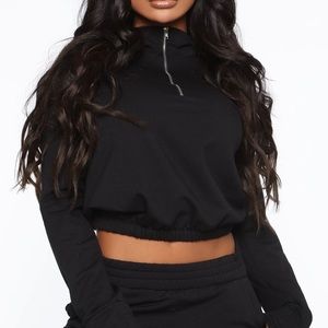 Black cropped Sweatshirt